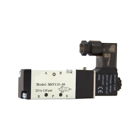 Bimba Mfg Co Bimba-Mead Pilot Solenoid Valve M4V310-08-24VAC, 5 Port, 2 Pos, Single, 1/4" NPT, 24VAC, Cv=1.4 M4V310-08-24VAC